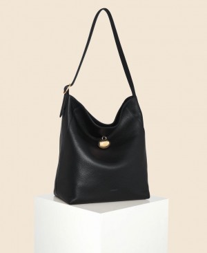 Black Cafuné Drop Hobo Women's Tote Bags | VXW6135GH