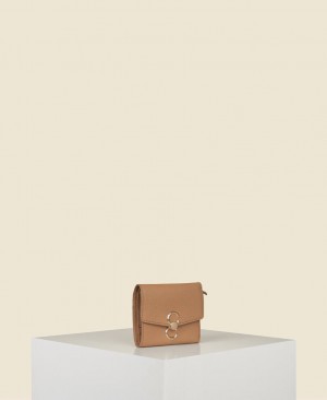 Brown Cafuné Double-C Women's Wallets | VUS4577BY