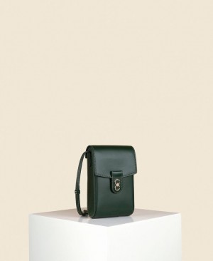 Deep Green Cafuné Trunk Box Women's Crossbody Bags | YWT9689UB