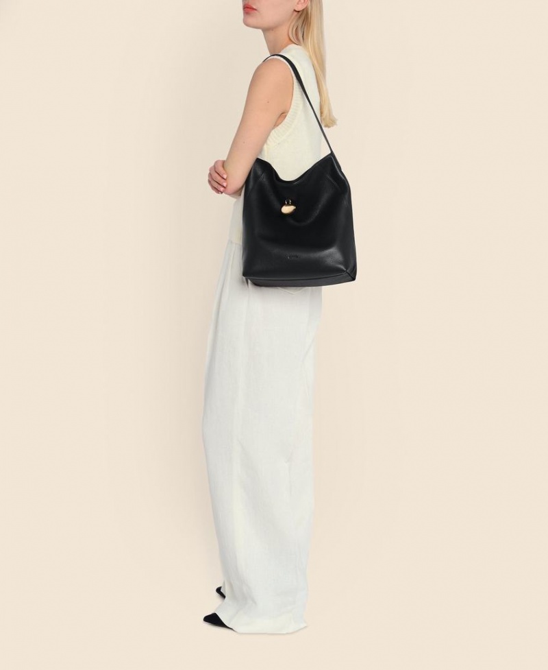 Black Cafuné Drop Hobo Women's Tote Bags | VXW6135GH