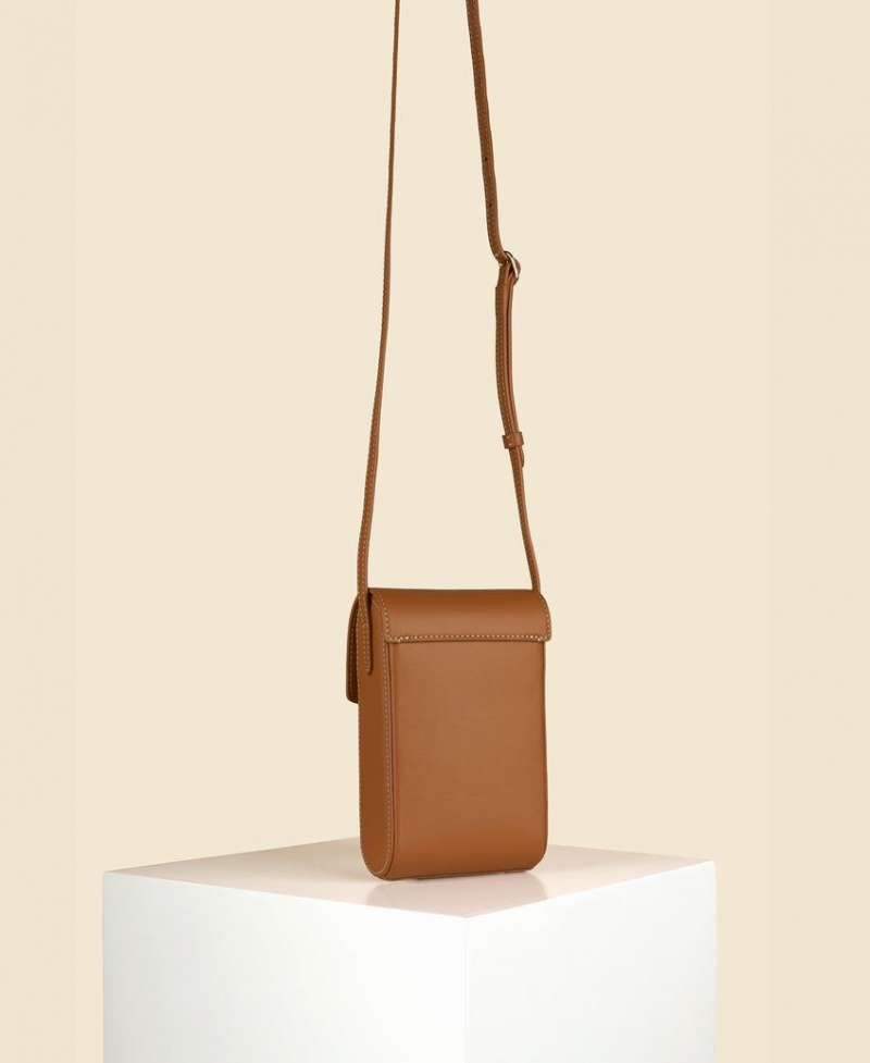 Brown Cafuné Trunk Box Women's Crossbody Bags | LQU6576OJ