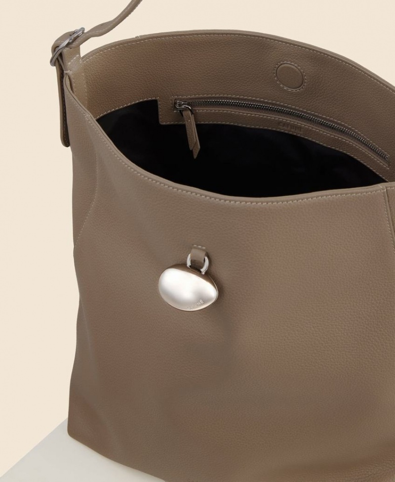 Grey Brown Cafuné Drop Hobo Women's Tote Bags | SWN577NE