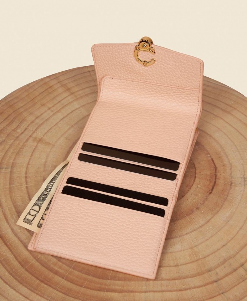 Pink Cafuné Double-C Women's Wallets | FZO9329CH