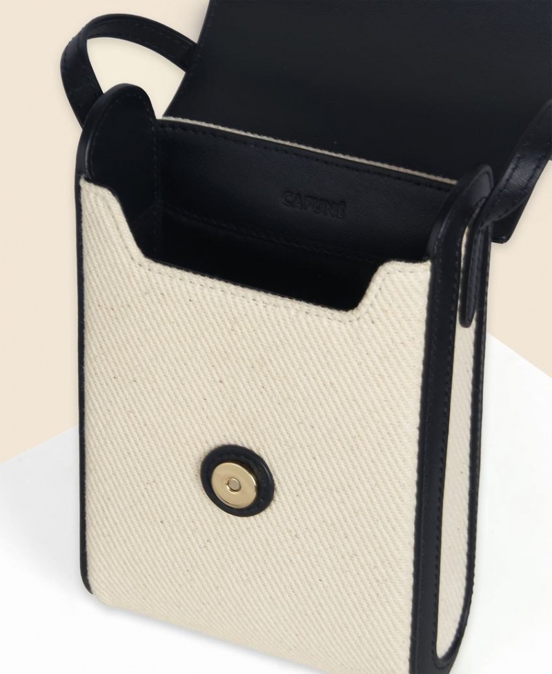 White Black Cafuné Trunk Box Women's Crossbody Bags | YTL3419KY